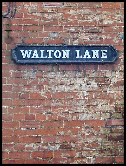 Walton Lane street sign