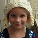 Crocheted "powdered wig"