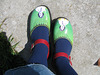 Wearing my FlickrCommons Shoes