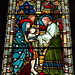 Victorian Stained Glass, West Window Central Panel (left), St James' Church, Idridgehay, Derbyshire