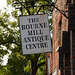 The Bourne Mill Antiques Centre sign