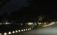 Luminaries line the streets ..
