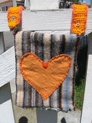 Tangerine Heart Wool Bag 2