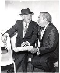 My dad with "The Great Schnozzola", entertainer, Jimmy Durante, about 1969, Chicago