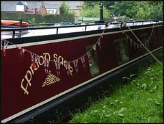 bunting on the boat