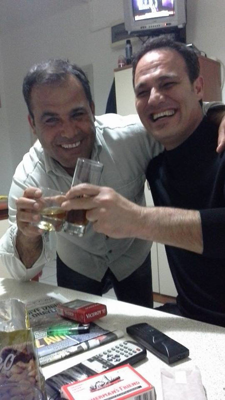 Dogan and Yusef enjoying the whiskey