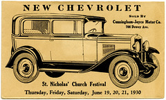 New Chevrolet, St. Nicholas' Church Festival, 1930
