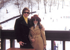 Whatever happened to "Foster Grants"? My sister, dressed like Annie Hall, and friend at the Great Gorge, NJ, Playboy Club about 1969