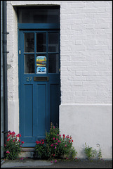 blue door in Jericho