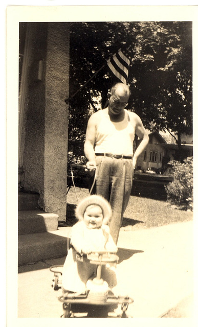 Joanne in the Taylor-tot and Uncle Nick, 1948
