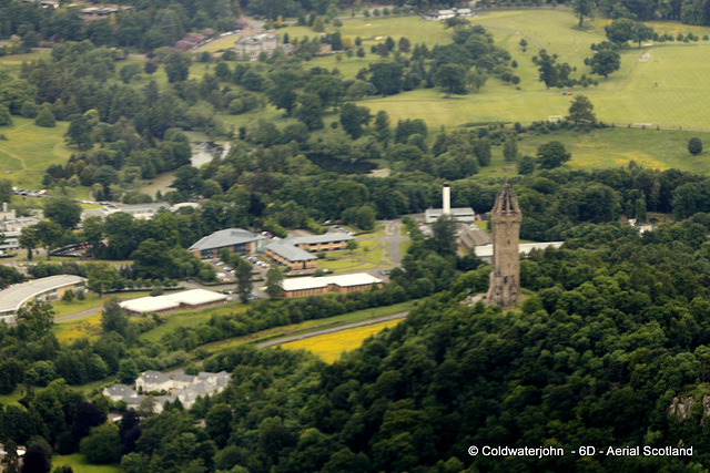 Aerial - The Wallace Monument at Bannockburn