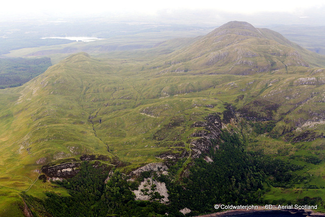 Aerial - mountains north of Kilchoan
