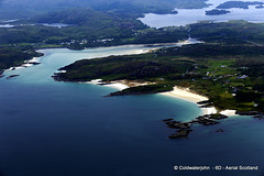 Aerial - the coast west of Loch Morar, east of Island of Eigg