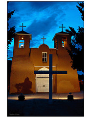 St. Francis de Assisi front view at twilight