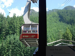 We took the skytram to Grouse Mountain