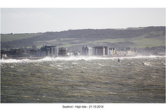 High tide at Seaford, Sussex -  21.10.2014