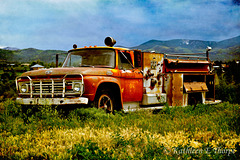 Truchas, NM Fire Truck - Lenabem Texture