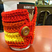 Crocheted cup cozy