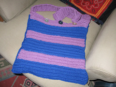 Back of Freeform Crochet Bag
