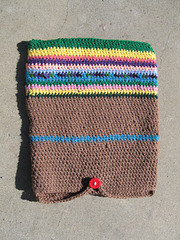 Crocheted laptop sleeve