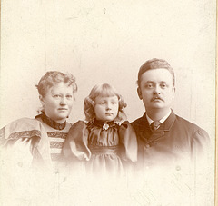My paternal grandmother and her parents, c. 1893