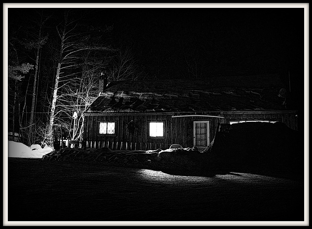 winter cabin