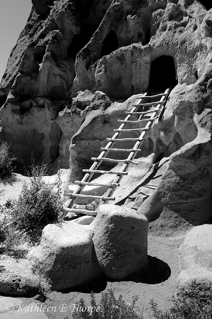 Cliff Dwellings in Black and White