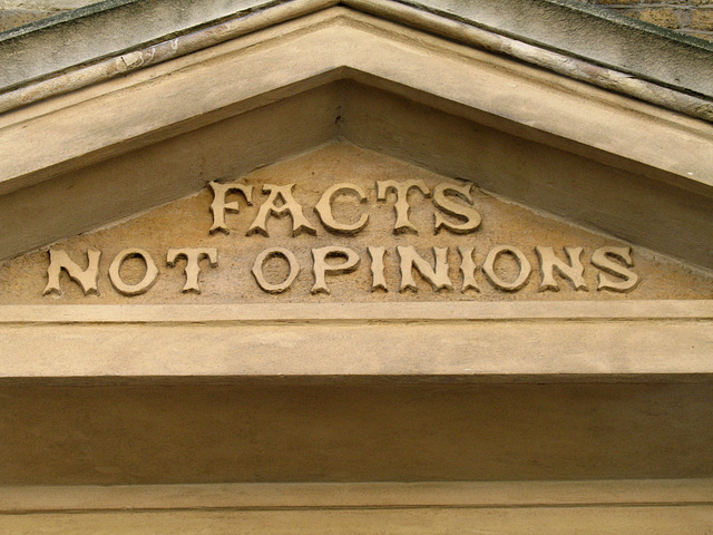 Facts Not Opinions