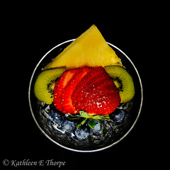Fruit compote in crystal