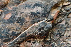 Palatki Red Cliffs Black Pictographs Sedona Arizona - The images in this area varied from 10,000 to 2,000 years old.