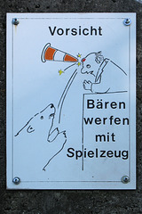 Schild am Eisbärengehege - 2004 (Wilhelma)