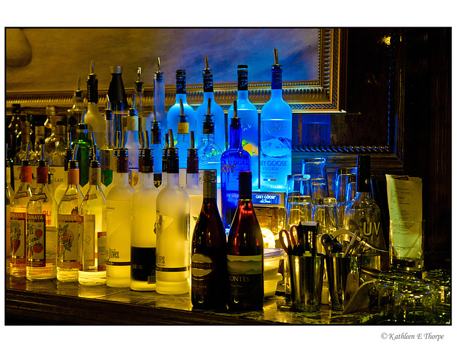 Teeny Martini Bar Bottles in Blue