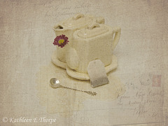 Simple Pleasures, Tea and Correspondence - French Kiss Texture