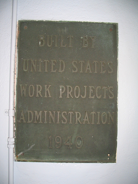 Plaque, WPA 1940