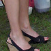 Blonde Mom in wedges / Maman blonde en chaussures sexy / Montréal,  Québec - CANADA /  July 27th 2008