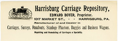 Harrisburg Carriage Repository Letterhead, Harrisburg, Pa.
