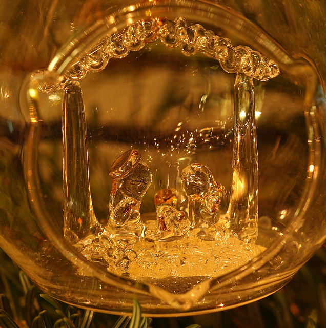 Christmas tree bauble with Nativity scene.  I wish everyone a very Happy Christmas and a Happy and Healthy New Year.  :-)