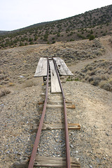 Track from adit, Antelope mine