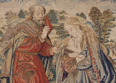 Detail of the Tapestry with the Holy Family on the Flight into Egypt in the Philadelphia Museum of Art, August 2009