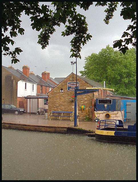 summer rain on the canal