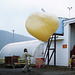 Macquarie Island 1968: Balloon launch on a windy day