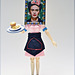 Portrait of Frida Kahlo with a Cheeseburger and Fries