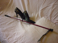 Mistress /Maîtresse Christiane - Cravache et Cloutés  / Crop and studded heels.