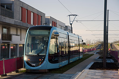 BESANCON: 1ers essais du tram: Avenue Ambroise Paré 05.
