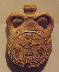 Ampulla with St. Menas in the British Museum, May 2014