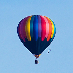 Hot-air balloon over Kalispell, Montana