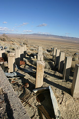 Foundation, Tunnel Camp, Seven Troughs district, Pershing County, Nevada, USA