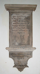 Memorial to George Bradley, Saint Lawrence's Church, Boroughgate, Appleby In Westmorland, Cumbria