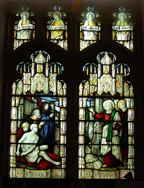 Stained Glass in North Aisle, Saint Mary Magdalene's Church Clitheroe, Lancashire