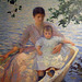 Detail of Mother & Child in Boat by Edmund Charles Tarbell in the Boston Museum of Fine Arts, June 2010